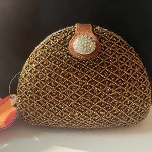 BRONZE BEADED PURSE